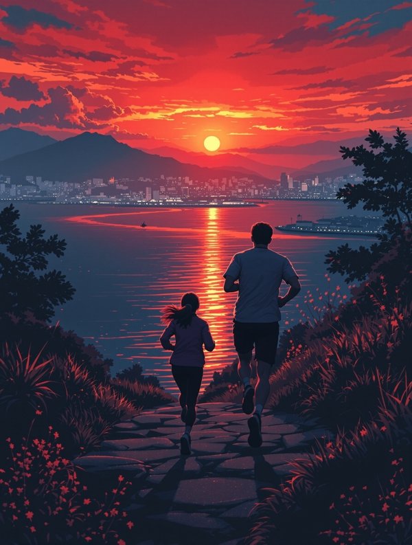 影片《长跑恋人》海报，发生在深圳的爱情电影作品